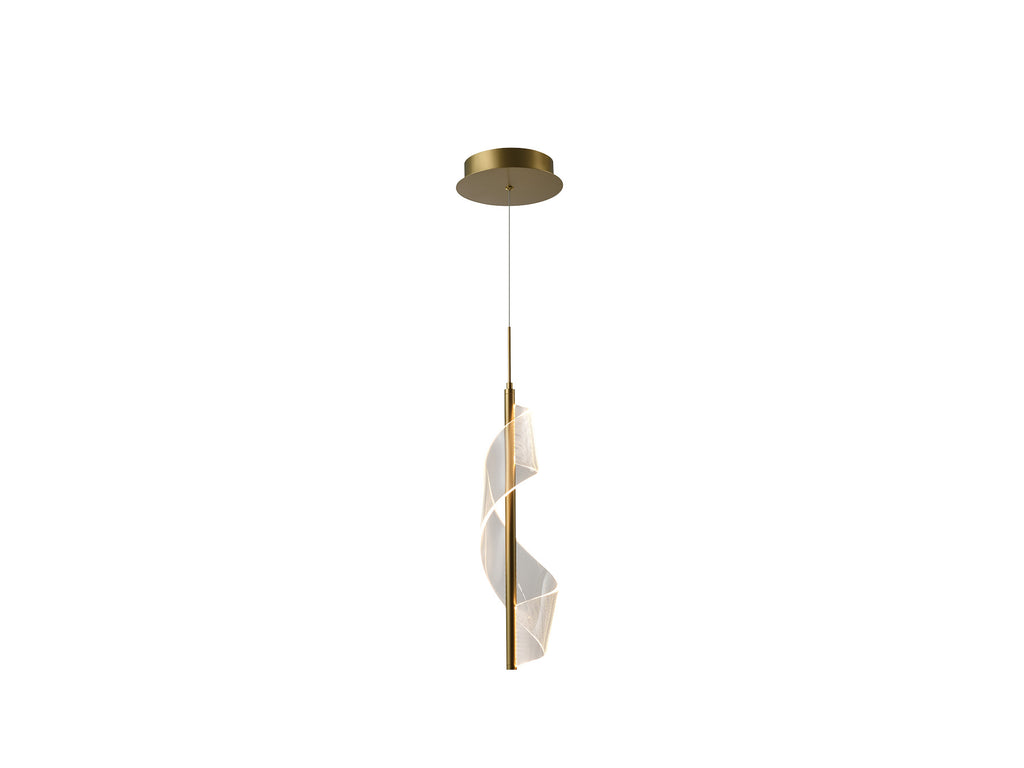 Lámpara colgante Velas 1 luz oro mate Schuller (351362) - Diseño moderno, LED integrado, ideal para comedor y salón, fabricada en metal y aluminio.