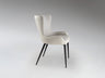Silla Telma Blanco Hueso Schuller, diseño moderno para comedor o despacho, con estructura de metal negro mate y tapizado textil.