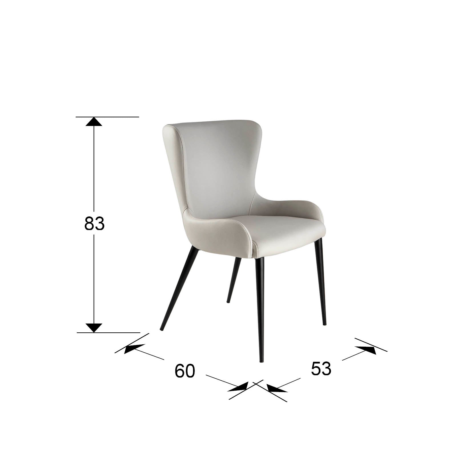 Silla Telma Blanco Hueso Schuller para comedor o despacho. Diseño moderno con estructura de metal negro mate y tapizado textil. Modelo 408523.