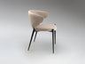 Silla Alize negro y beis de estilo moderno e industrial, ideal para comedor o salón. Diseño de Schuller con estructura en negro y asiento textil en color beis.