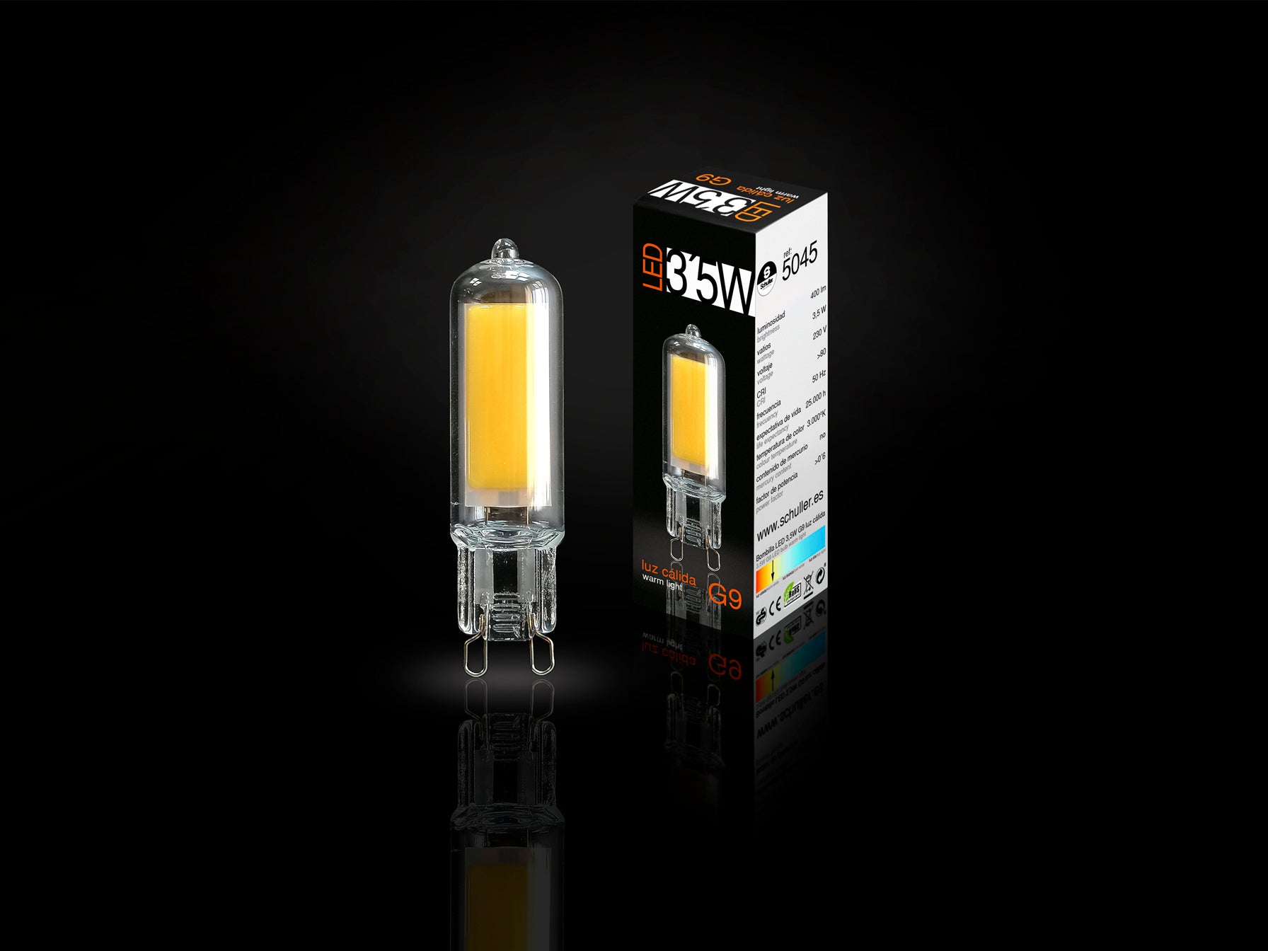 Bombilla LED COB G9 3000K 4W Schuller 5045 - Luz cálida y eficiente