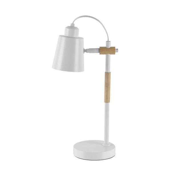 Flexo Liena Blanco Haya Orientable Fabrilamp para escritorio y iluminación interior.