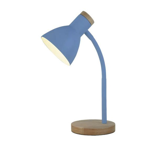 Flexo Epiro Azul Haya Fabrilamp - Lámpara de escritorio para estudio e iluminación doméstica en metal.
