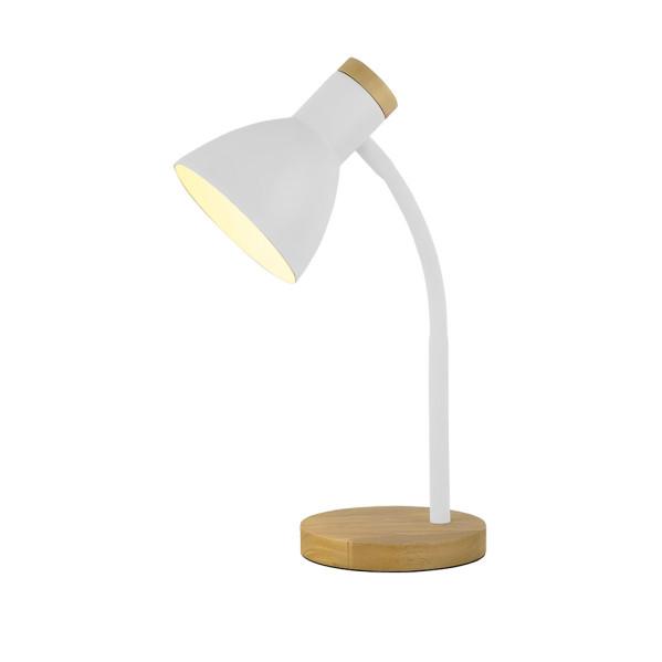 Flexo EPIRO Blanco Haya Fabrilamp - Lámpara de escritorio en metal para iluminación doméstica y estudio.