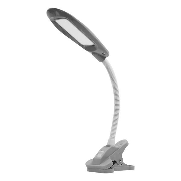 Flexo LED Sajas Gris con Pinza de Fabrilamp para escritorio y estudio, iluminación interior doméstica. Modelo 246771082.