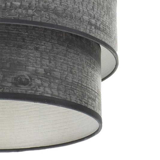 Pantalla colgante SMILE en madera negra de Fabrilamp para iluminación interior doméstica.