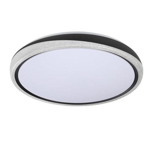 Plafón LED Charro Negro 72W Fabrilamp - Iluminación moderna regulable para dormitorio y salón.