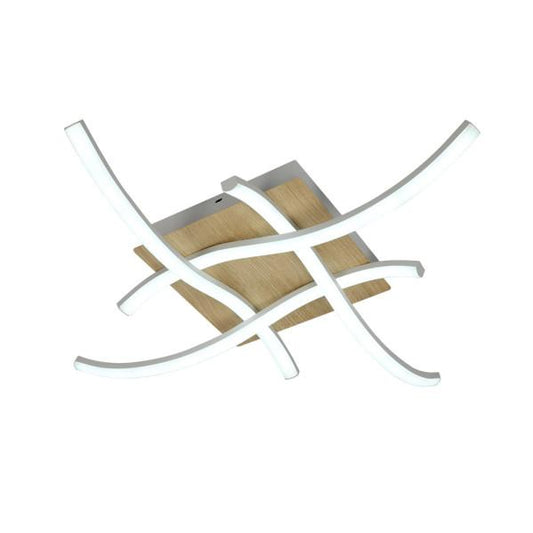 Plafón LED Murray 80W Blanco Haya Fabrilamp, iluminación interior moderna.