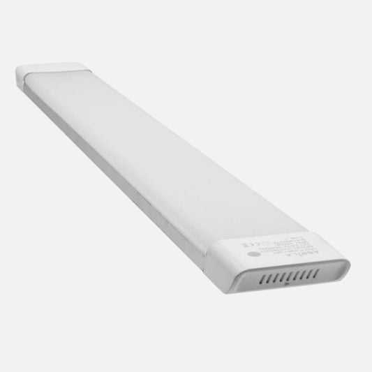 Regleta LED Horizonte 48W 60cm Blanco Fabrilamp para iluminación técnica en cocina y oficina, con ahorro energético.