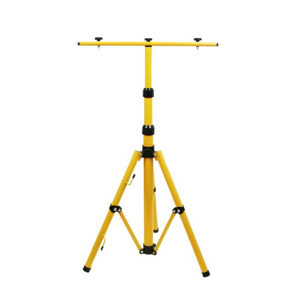 Trípode para proyector COYOTE amarillo y negro en aluminio, de Fabrilamp, ideal para iluminación técnica y bricolaje.