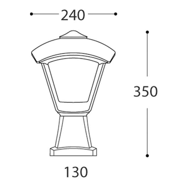 Farola/Sobremuro DARIO con protección IP55 ideal para jardines