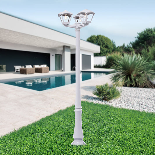 Farola de Exterior DARIO 220 cm Blanca IP55 3xE27 CCT Fumagalli Interlusa - imagen 2 | Interlusa