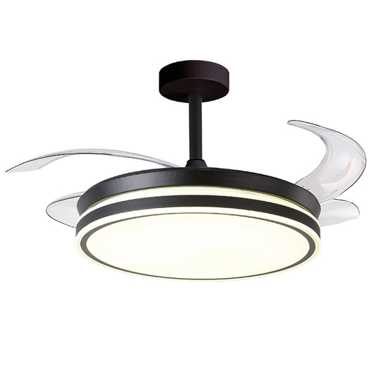 Ventilador de Techo con Luz Rodas Negro 108 cm Aspas Retráctiles Belair - vista principal | Interlusa