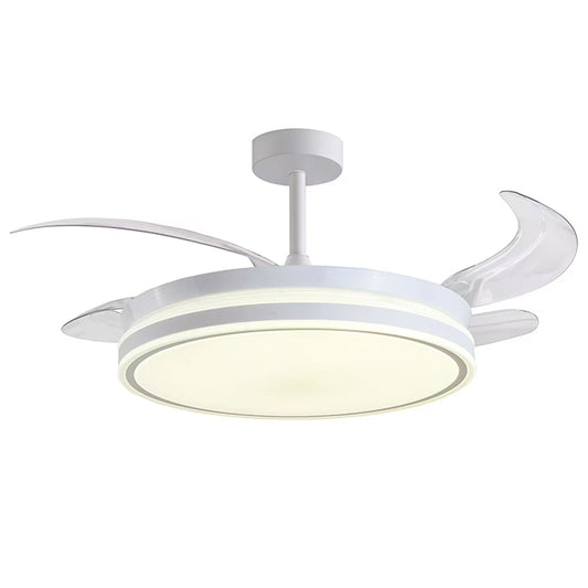 Ventilador de Techo con Luz RODAS 108 cm Aspas Retráctiles Blanco Interlusa - vista principal | Interlusa