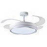 Ventilador de Techo LED BELAIR CRETA con Aspas Retráctiles y Luz, V1012 WH
