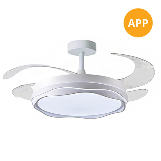 Ventilador de Techo CRETA 108 cm Aspas Retráctiles Blanco Interlusa - vista principal | Interlusa