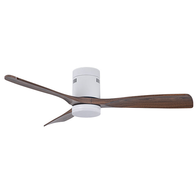 Ventilador de techo BELAIR CÉFIRO ON blanco/roble con luz LED integrada - LUZGURÚ