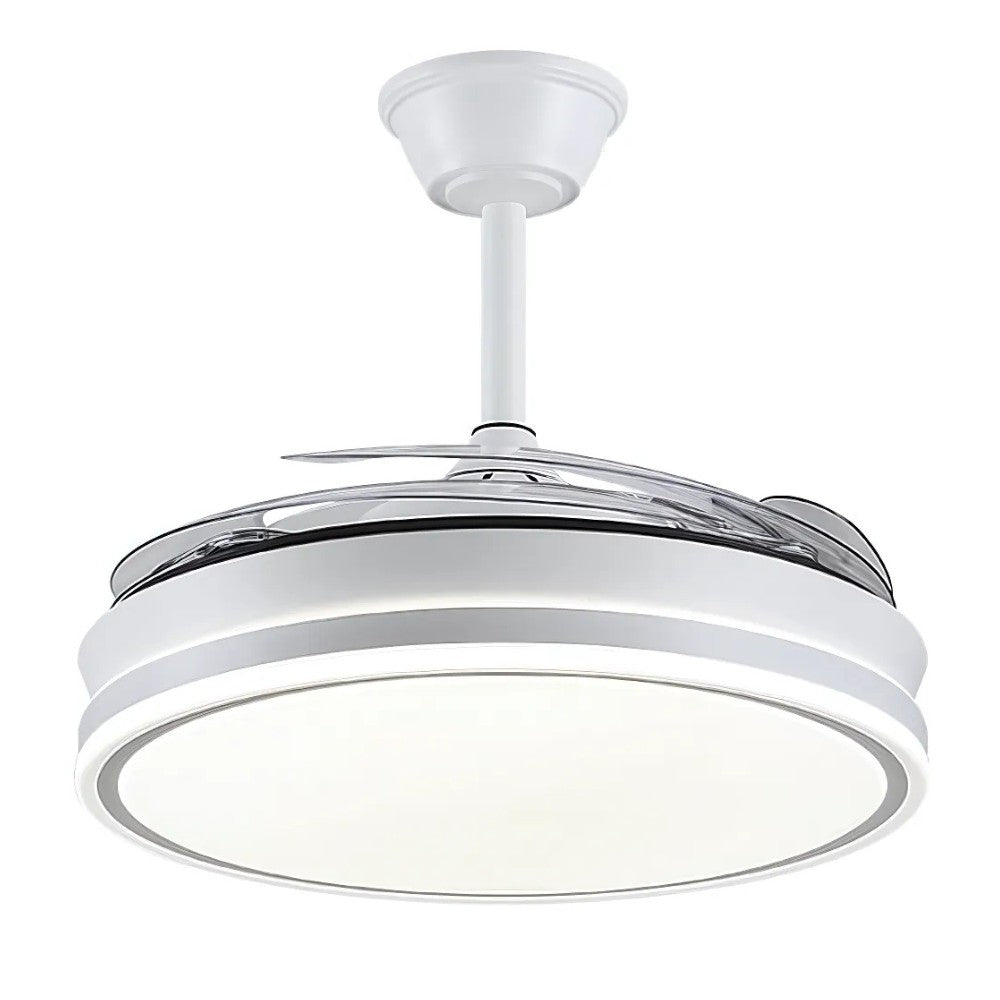 Ventilador de techo Stella-XL de PB Lighting (Ø122cm) Blanco, con luz LED dimable CCT, app LampSmart Pro y mando - Ref PB70611.

