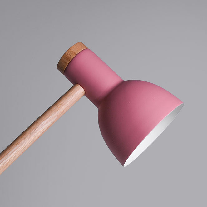 Flexo TEACHER fabricado en metal y madera color rosa