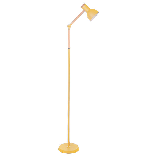 Lámpara de Pie Teacher 150 cm Amarillo Mate con Madera Belair Interlusa - vista principal | Interlusa