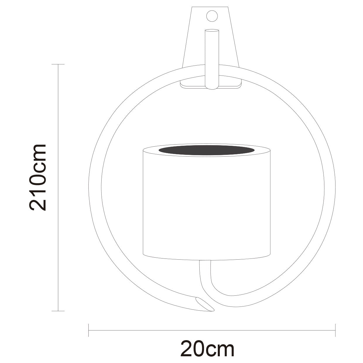 Aplique Bolano titanio instalado en exterior pared - Ambiente jardín