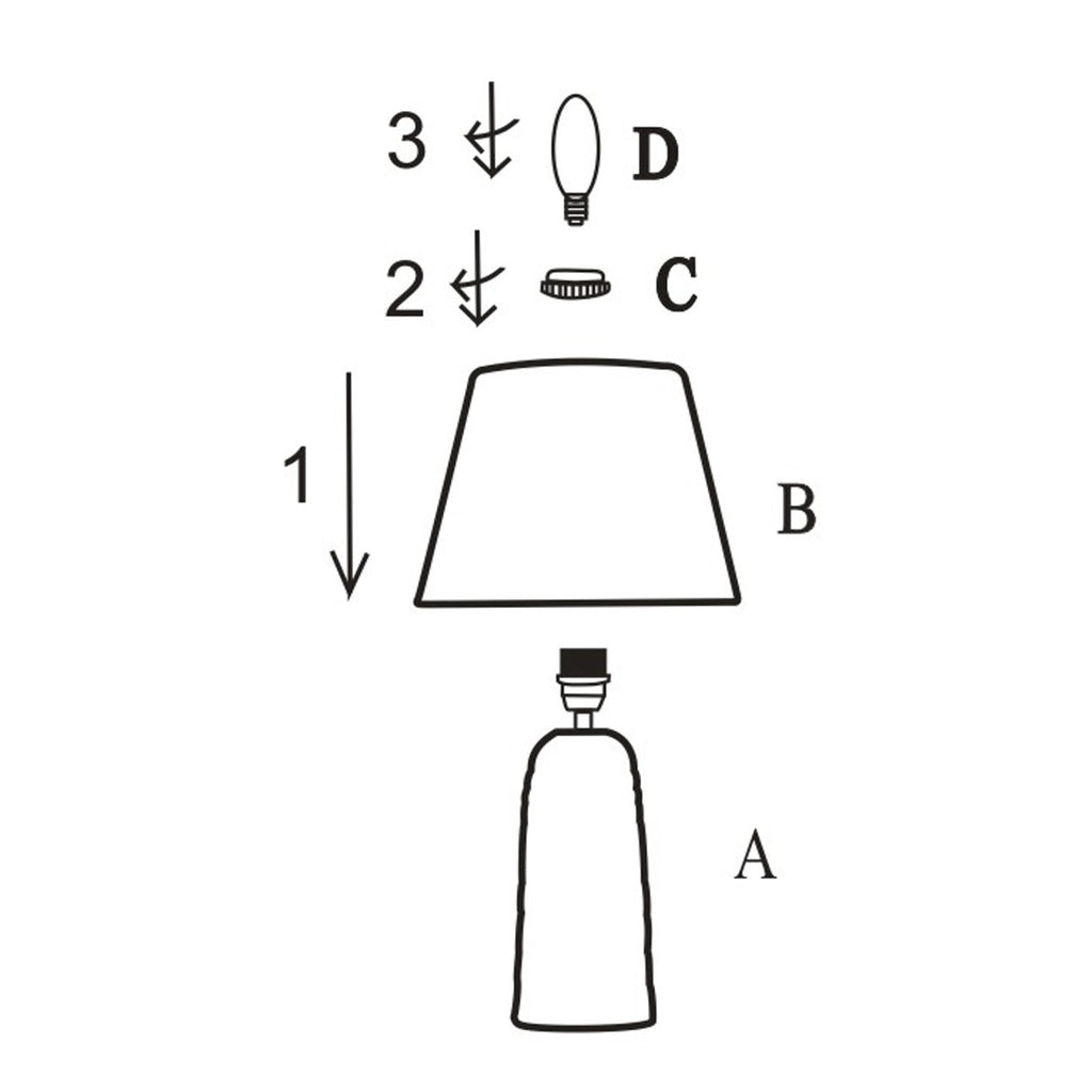 Detalle de base cerámica y pantalla tela de la Rinconera Noola Beige ALEMAR