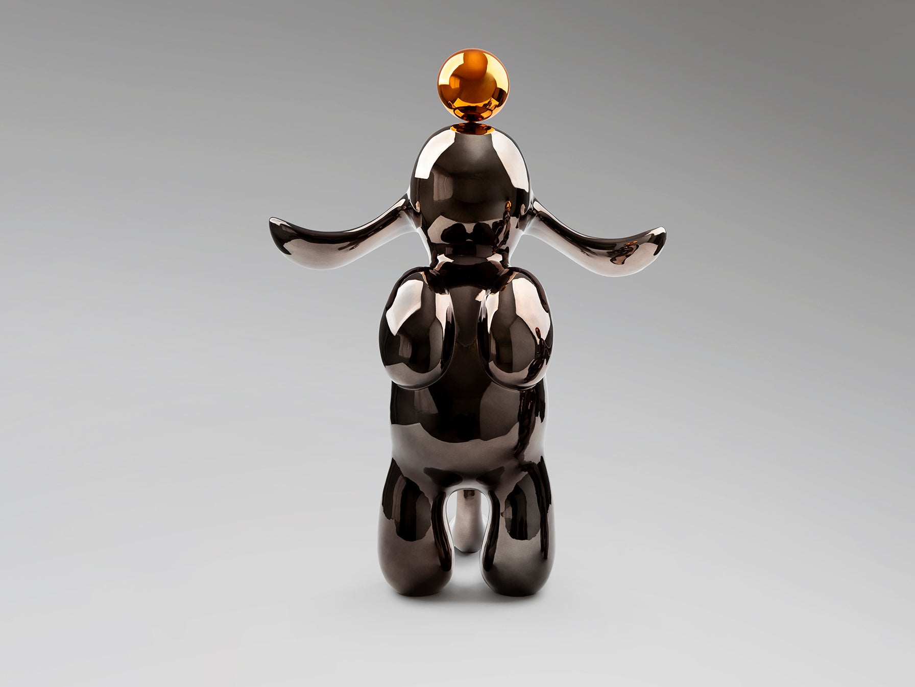 Figura Decorativa Conejo Gris/Naranja - Schuller - 302364 - Vista 6