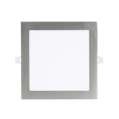 Downlight Empotrable LED Cuadrado Abaco 12W Níquel Fabrilamp - vista principal | Fabrilamp / Abrila · Ref. 199001203