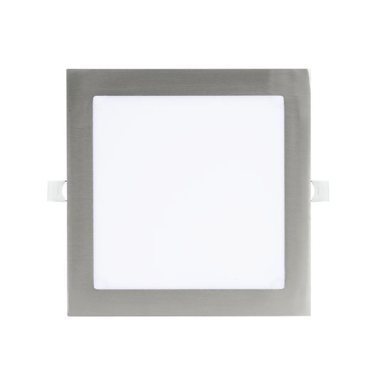 Downlight Empotrable LED Cuadrado Abaco 12W Níquel Fabrilamp - vista principal | Fabrilamp / Abrila · Ref. 199001203