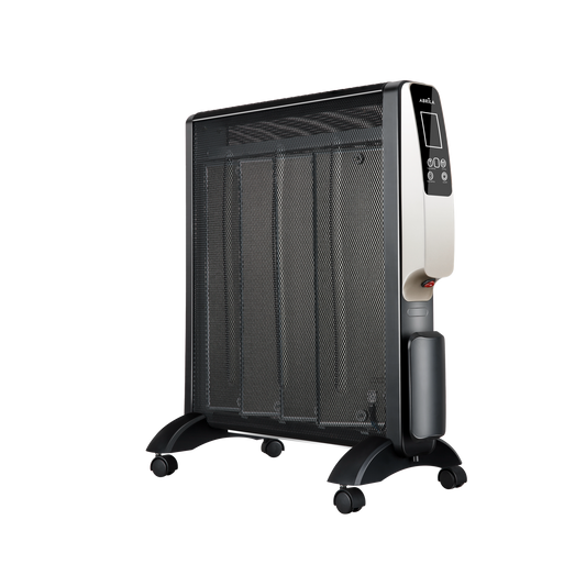 Radiador de Mica Abrigo 2000 W Negro y Oro con Mando Fabrilamp - vista principal | Fabrilamp / Abrila · Ref. 202022016