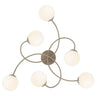Plafon 6 luces Luna beige ALEMAR con cristal opal - Vista principal