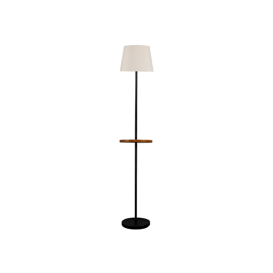 Acero Lámpara de Pie con Mesita Auxiliar Negro y Beige Fabrilamp / Abrila - vista principal | Fabrilamp / Abrila · Ref. 156841009