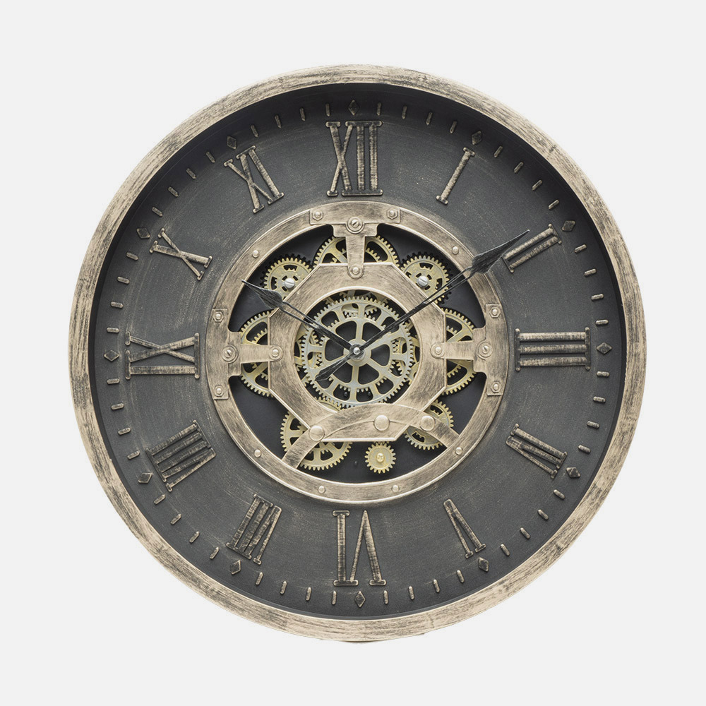 Reloj de Pared Adamuz 60 cm Engranajes Negro y Oro Fabrilamp - imagen 3 | Fabrilamp / Abrila · Ref. 217116016