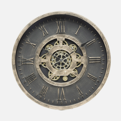 Reloj de Pared Adamuz 60 cm Engranajes Negro y Oro Fabrilamp - imagen 3 | Fabrilamp / Abrila · Ref. 217116016