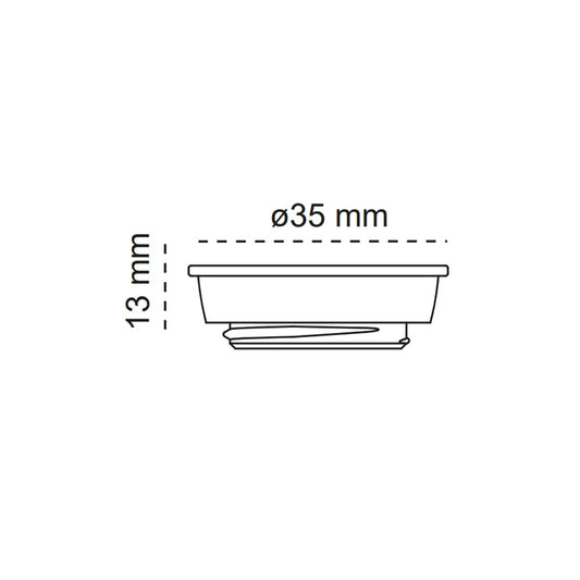 Adaptador bombilla fabricado en Aluminio color Bronce para empotrables