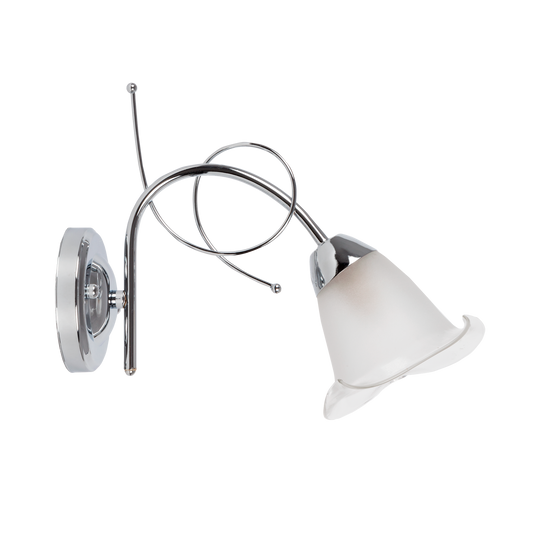 Aplique de Pared Adelfa 1xE14 Cromo con Tulipa de Cristal Fabrilamp - vista principal | Fabrilamp / Abrila · Ref. 150961020