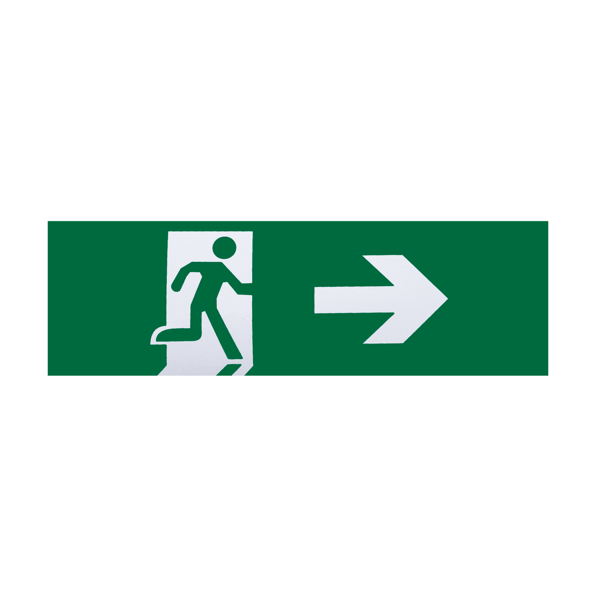 Adhesivo Señalético Salida de Emergencia Derecha 20 cm Verde Fabrilamp - vista principal | Fabrilamp / Abrila · Ref. A124SALIDADERECHA