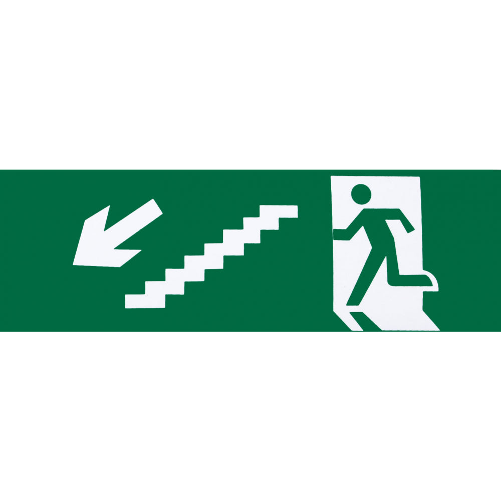 Adhesivo Salida Emergencia Escalera Izquierda Fabrilamp / Abrila A124SAL-ESC-IZ-BAJ