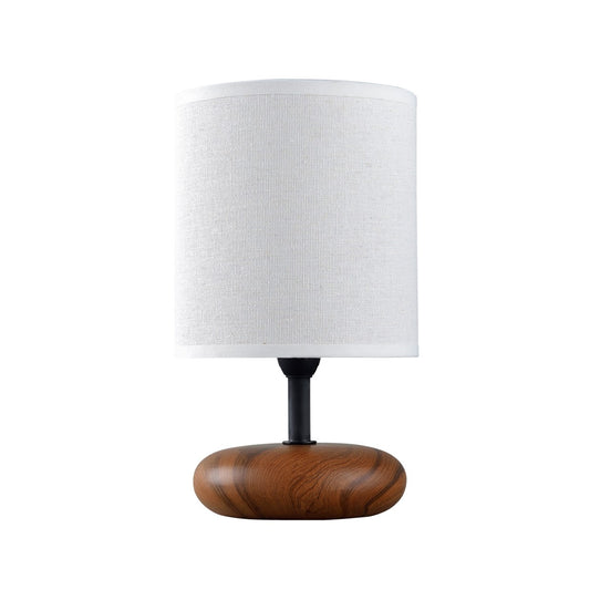 Lámpara sobremesa Zen ALEMAR en madera oscura con pantalla tela - Vista principal