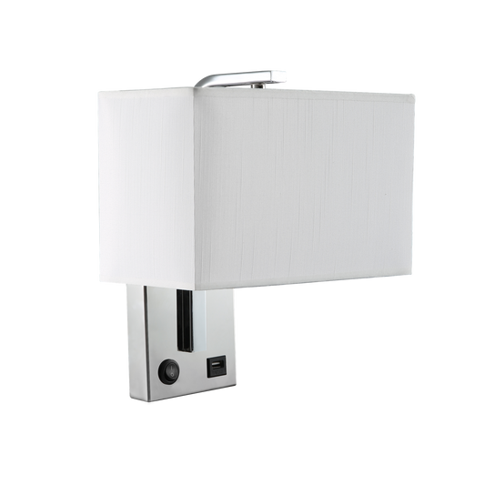 Aplique de Pared Agatha con Puerto USB Pantalla Fabrilamp - vista principal | Fabrilamp / Abrila · Ref. 174761020