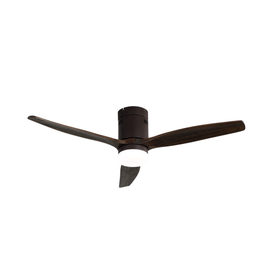 Ventilador de Techo con Luz LED Aguilón 132 cm Marrón y Roble Fabrilamp - vista principal | Fabrilamp / Abrila · Ref. 128291302