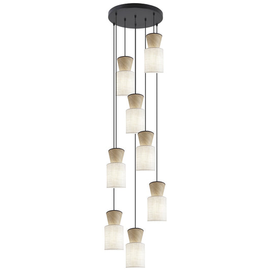 Lámpara Gran Tamaño Aosta BEIG/MADERA – vista principal · Ref. 11784