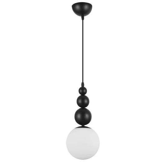 Colgante Moderno Elon NEGRO/OPAL MATE – vista principal · Ref. 11299