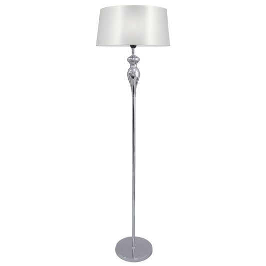 Pie Salón moderno Devon CROMO/BLANCO – vista principal · Ref. 11405