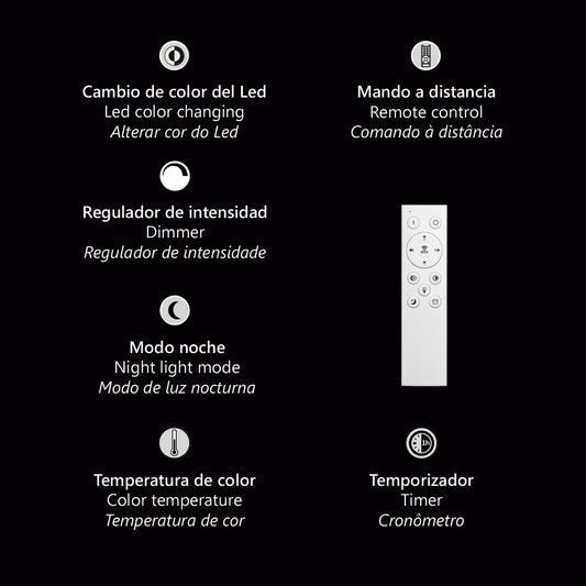 Plafón Moderno LED Isola NATURAL – vista 2 · Ref. 11662