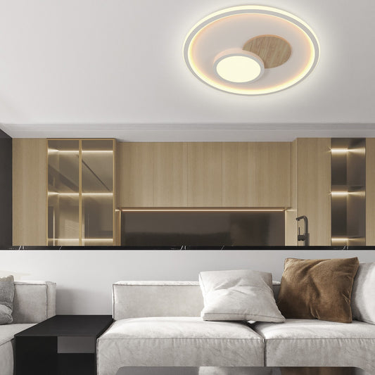 Plafón Moderno LED Tana BLANCO/NATURAL – vista principal · Ref. 11665