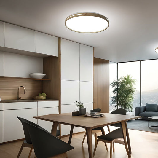 Plafón Moderno LED Vito 40 cm / Natural – vista 2 · Ref. 11680
