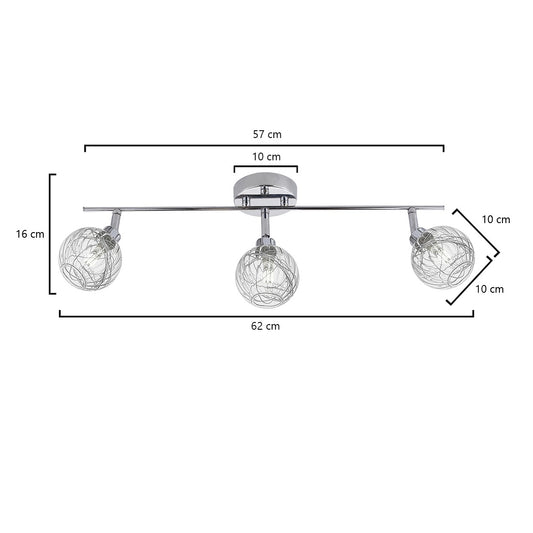 Foco Rolo Cromo – vista 2 · Ref. 10177