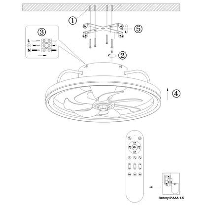 Ventilador de Techo Tom BLANCO – vista 7 · Ref. 11543