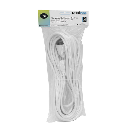 Alargador Fabrilamp / Abrila fabricado en Polipropileno/Cobre color Blanco